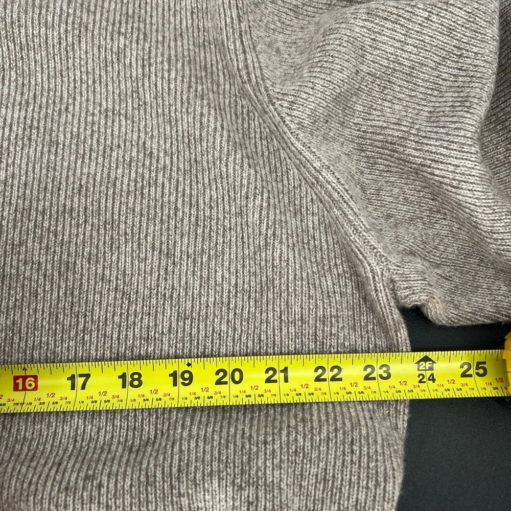 New! Nadaam Men's Cashmere Blend Marked Ribbed Crewneck Sweater Size 2XL Beige‎